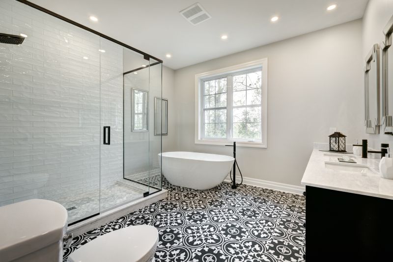 Open Concept Shower with Skylight